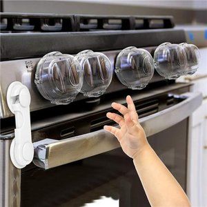 Stove Knob Covers for Child Safety (5 + 1 Pack) Universal Size Gas Knob Covers